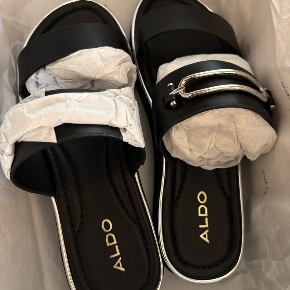 Aldo Black Sandals Elegant Style
